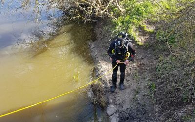 Taucheinsatz Bergung Fahrrad